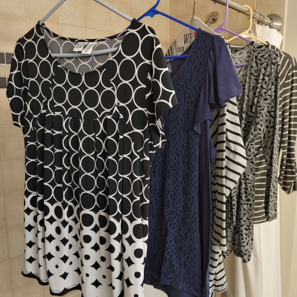 Variety of maternity tops